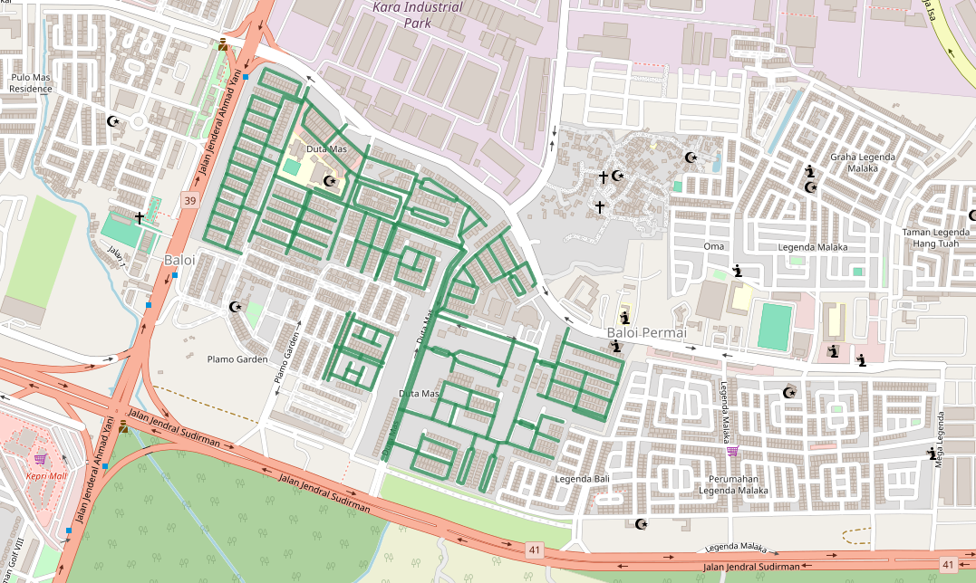 Peta PSU Jalan Lingkungan